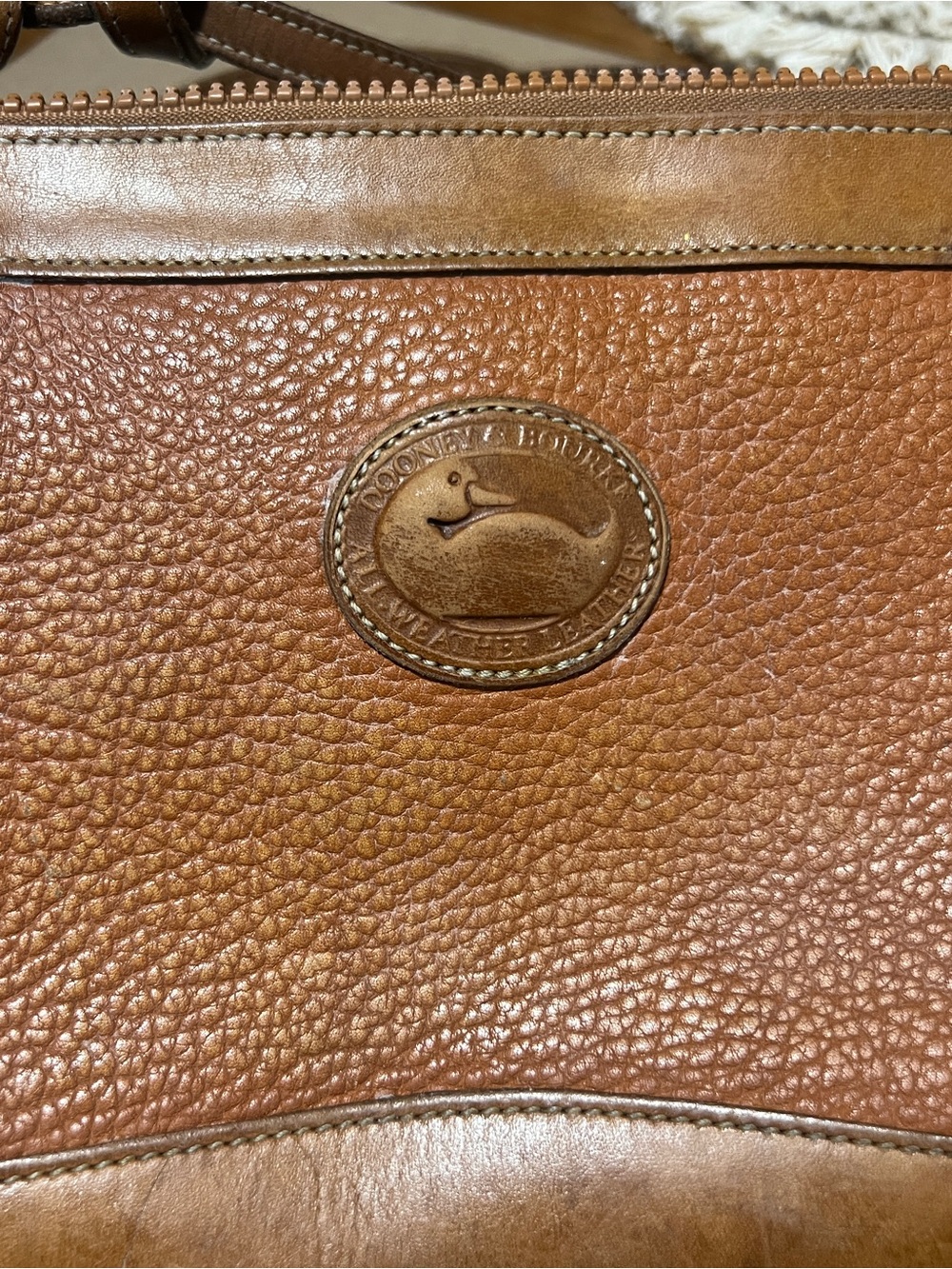Dooney & Bourke Brown Pebbled Leather Crossbody - Picture 2 of 8